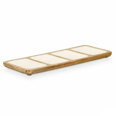 Afbeelding van Dienblad met Vakjes GiftDecor MALI941 W Wit 46 x 3 17 cm (6 Stuks)