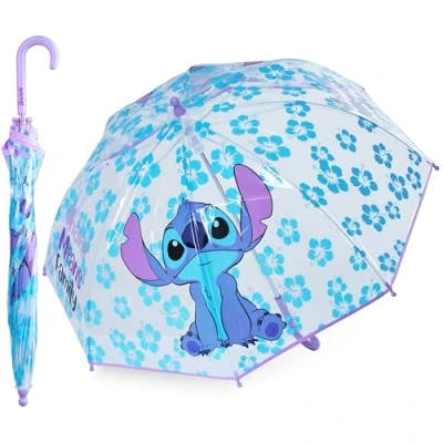 Afbeelding van Disney Paraplu voor kinderen, meisjes, paraplu, transparant, officiële accessoires, Stitch, ijskoningin