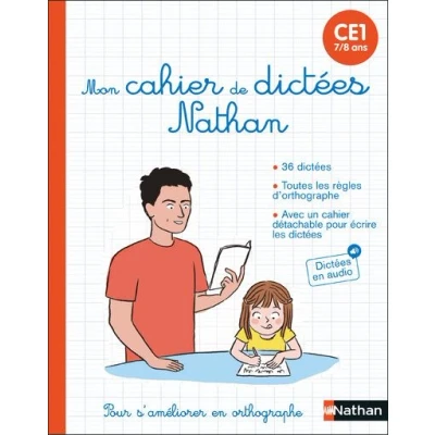 Image de Mon cahier de dictées Nathan CE1 (7/8 ans)