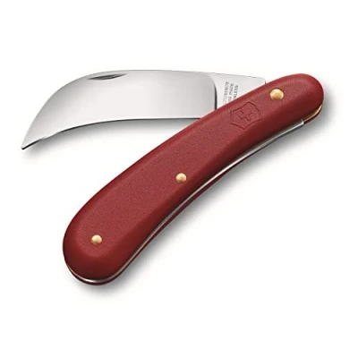 Afbeelding van Victorinox Hakenmes M, tuinmes met roestvrij staal, voor tuinwerk, rood
