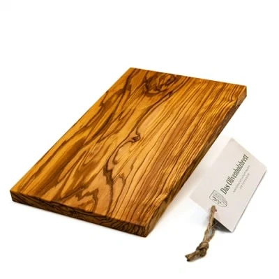 Afbeelding van DAS OLIVENHOLZBRETT® Rechthoekige Snijplank van olijfhout Houten ontbijtplank broodplank 30 cm x 17 2