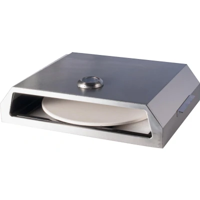 Afbeelding van BIGHORN Pizzaoven met pizzasteen voor barbecue grilloven draagbare edelstaal