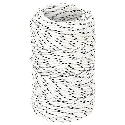 Afbeelding van vidaXL Boottouw, gevlochten, wit, 2 mm x 25 m, polyester
