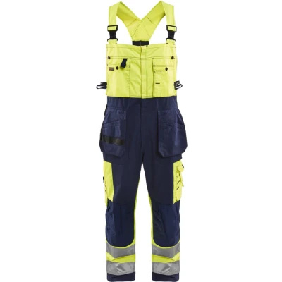 Afbeelding van Blaklader Bretelbroek High Vis 2603 1860 Geel/Marineblauw C144