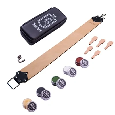 Afbeelding van Bacher Strop Leather Grinder voor het slijpen van messen set met compound (LONG &amp; WIDE: 72 x 8 cm) Accessoires handmatig scheren