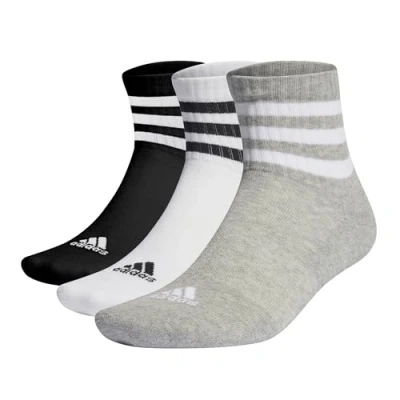 Afbeelding van adidas Sportswear 3 Stripes Cushioned Korte Sokken Paar Unisex Grijs 46 48