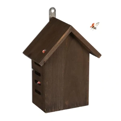 Afbeelding van Relaxdays lieveheersbeestjes hotel mini insectenhotel lieveheersbeestjeshuis balkon