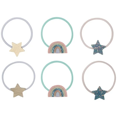 Afbeelding van Mimi &amp; lula haarelastiekjes over the rainbow pastel 6st