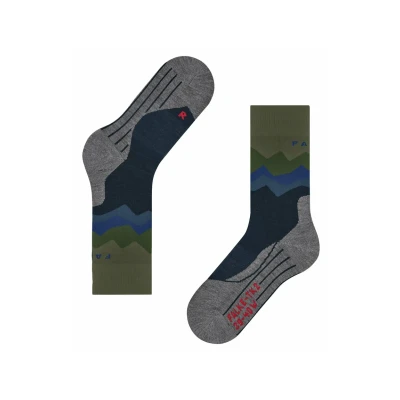 Afbeelding van FALKE TK5 Wander wandelsokken voor heren, merinowol, zwart, meer kleuren, versterkingen, licht, dun, warm, ademend, sneldrogend, anti blaren, 1 paar