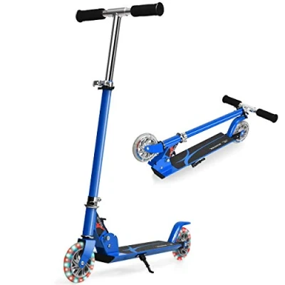 Afbeelding van Coast Scooter Hoogte Verstelbare kinderen Roller Foldable Kick met 2 wielen blauw