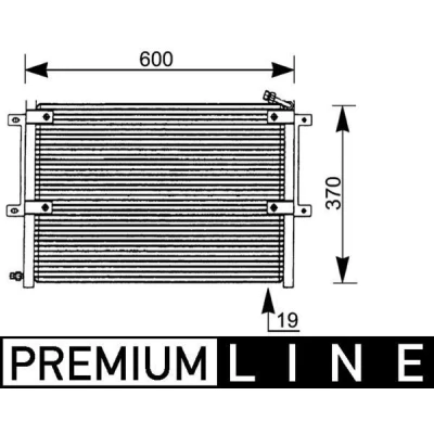 Afbeelding van MAHLE ORIGINAL AC 171 000P Condensor Airco Zonder droger 600