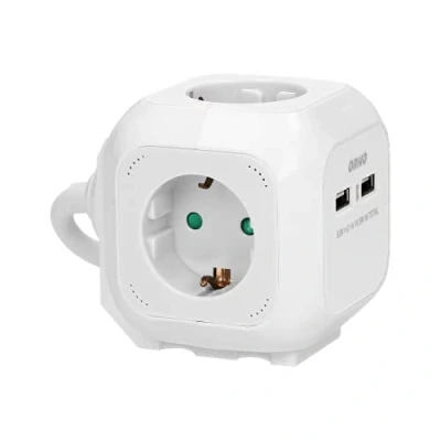Afbeelding van ORNO AE 13144(GS) Schuko Stekkerdoos, 2 x USB oplader, 1,4 m H05VV F 3 1,5 mm², product voor de Duitse markt