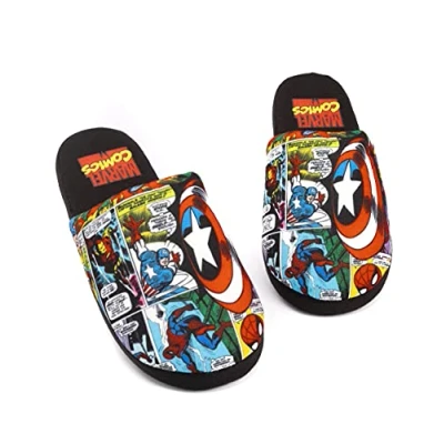 Afbeelding van Marvel Avengers Comic Slip on pantoffels voor heren, Meerkleurig