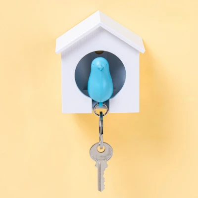 Afbeelding van Sparrow Sleutelhanger Wit/Blauw