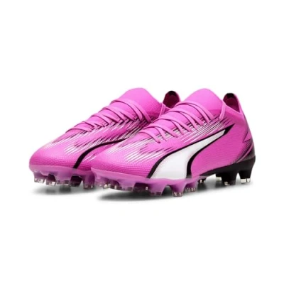 Afbeelding van Puma Ultra Match FG/AG Voetbalschoenen met kunststof noppen, Dames, Maat: 41, Poison pink/white/black Textiel/ synthetisch