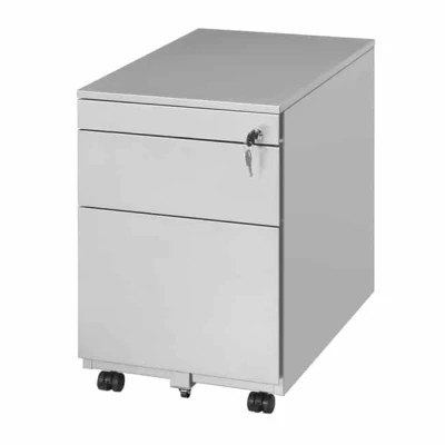 Afbeelding van Ladeblok 2 laden met pennenlade bladkleur Robson Eiken framekleur Aluminium (RAL9006)