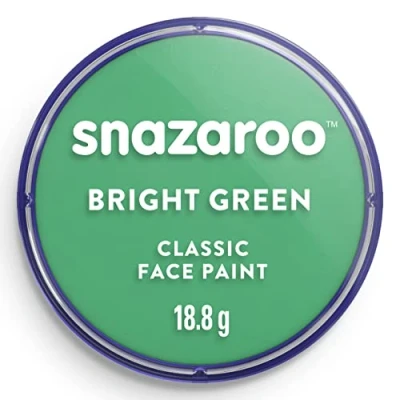 Image de Snazaroo Peinture Pour Visage et le Corps, Maquillage Déguisement, Enfants Adults,Fard 18 ML, Couleur Vert Vif