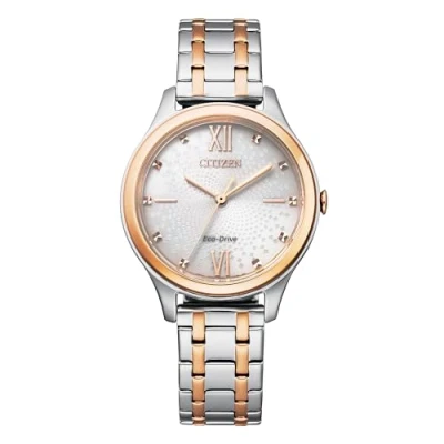 Afbeelding van Citizen Elegance horloge dames Bicolor Rosé diameter 32 mm roestvrij staal