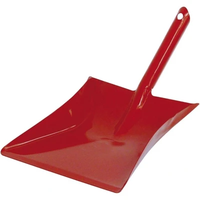 Afbeelding van Stofblik metaal rood zwaar model 23x22 cm