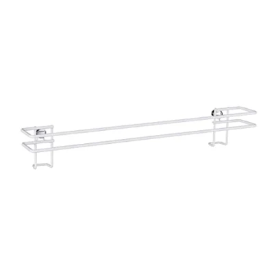 Afbeelding van WENKO Handdoekstang Classic Plus handdoekhouder, badhanddoekstang met hoogwaardige roestbescherming, staal, 45 x 7,5 8,5 cm, wit