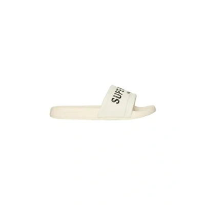 Afbeelding van Superdry CITY LUXE Badslippers, Dames, Maat: 38 39, Off white Rubber/ textiel
