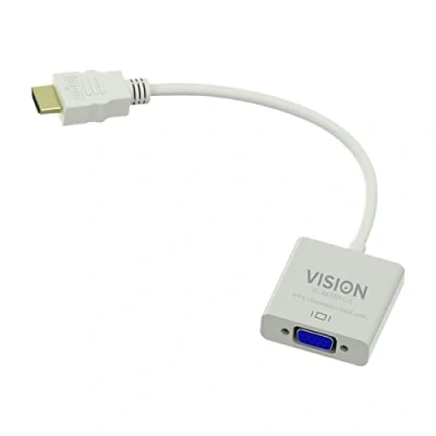 Afbeelding van Vision TC HDMIVGA HDMI VGA Wit kabeladapter/verloopstukje