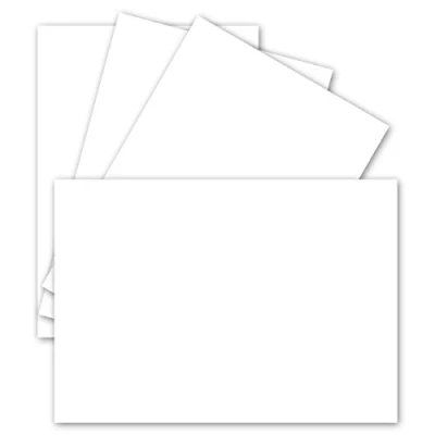 Afbeelding van 100 enkelvoudige kaarten, DIN A6, 10,5 x 14,8 cm, 240 g/m², hoogwit, kleipapier, knutselpapier, ansichtkaarten, blanco kaarten