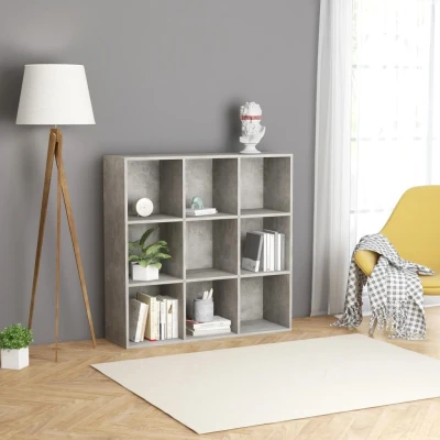 Afbeelding van Boekenkast 98x30x98 cm spaanplaat betongrijs