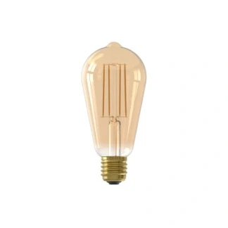 Afbeelding van Calex LED Rustieklamp ST64 E27 4.5W 470lm 2100K Goud dimbaar
