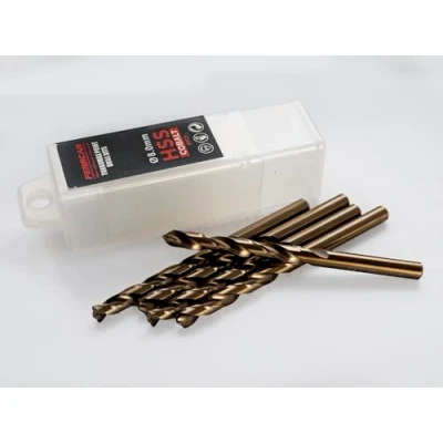 Afbeelding van Ferrcan Metaalboor HSS DIN338 M35 5% kobalt Turbomax voor het boren van roestvrij staal, ijzer en andere metalen, 5 stuks per maat (8 mm)