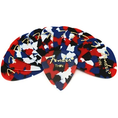 Afbeelding van Fender Picks 351 Confetti thin 12er set Classic Celluloid Plectrum