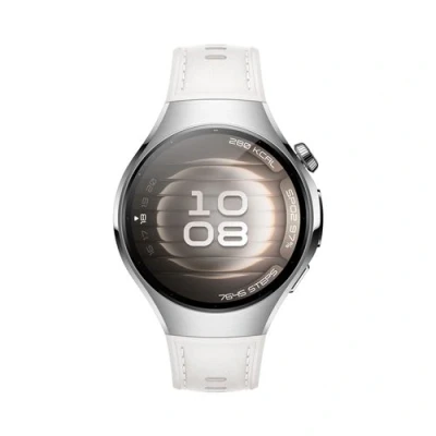 Image de Montre connectée Huawei Watch 5 42 mm Bluetooth Gris avec bracelet en cuir Blanc