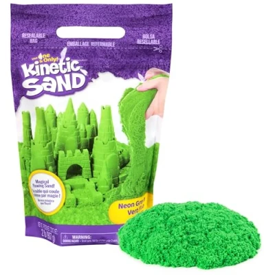 Afbeelding van Kinetic Sand speelzand om te mengen kneden en creëren 907 g Groen Sensorisch speelgoed