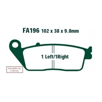Afbeelding van EBC Brakes FA196 Remblokkenset