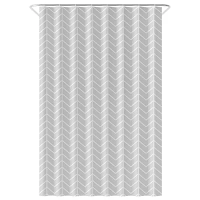 Afbeelding van Loti Living Douchegordijn Anti Schimmel Grijs Patroon Inclusief ringen Waterdicht Polyester 120x200 cm