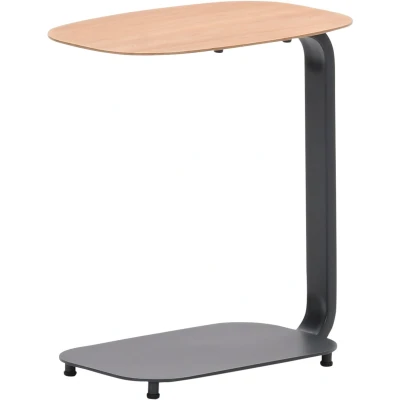 Afbeelding van Lucca laptop tafel 45x30xH51cm carbon black light teaklook