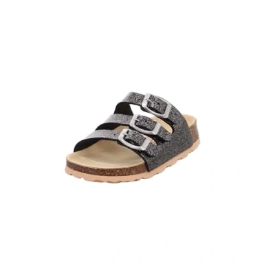 Afbeelding van Superfit meisjes voetbed pantoffels, zwart 0100, 33 EU