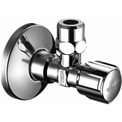 Afbeelding van Schell hoekstopkraan chroom verlengd met rozet 1/2 x