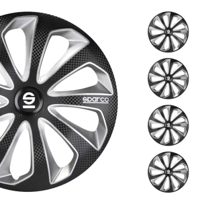 Image de Sparco moyeux Sicilia 14 pouces ABS noir / argent lot de 4