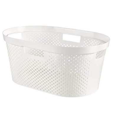 Afbeelding van Curver Infinity Recycled Dots Wasmand 40L Wit