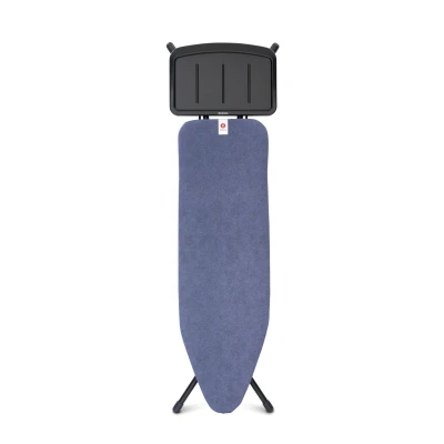 Image de Brabantia Table à repasser B avec repose fer pour générateur vapeur 124 x 38 cm Denim Bleu