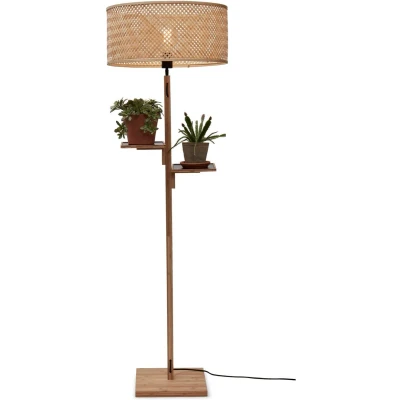 Afbeelding van GOOD&amp;MOJO Vloerlamp Java Bamboe Zwart Ø50x158cm Bruin