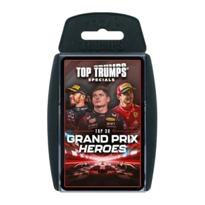 Afbeelding van Top Trumps F1 Grand Prix Heroes kaartspel, familiespel voor kinderen en volwassenen, leren oorlog, meer dan 2 spelers