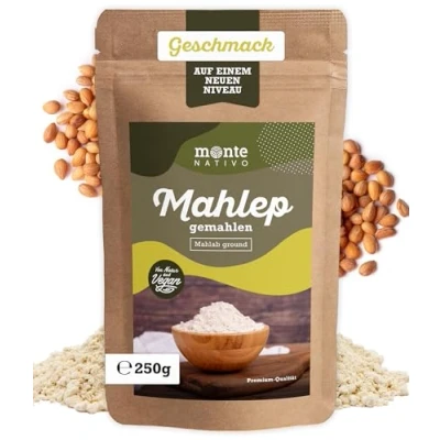 Afbeelding van Mahlep ground Monte Nativo (250 g) Mahleb Mahlepi Mahlab voorzichtig gedroogde en gemalen specerijen Arabische Turkse specerijen, ideaal voor de keuken
