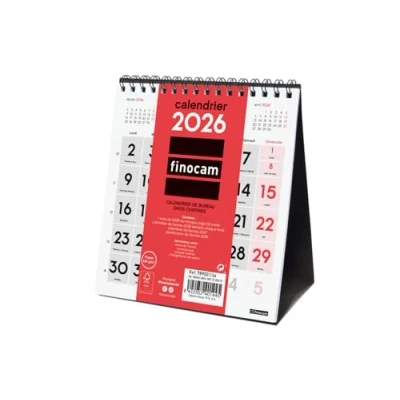 Afbeelding van Finocam Grote cijfers wandkalender 2026, 1 maand per pagina, januari december 2026 (12 maanden) Kalender Neutrale maandplanner Nederlands