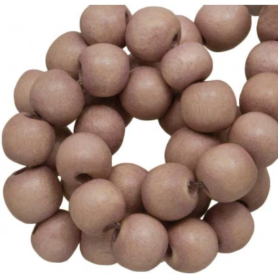 Afbeelding van Houten Kralen Vintage Look (8 mm) Baby Blush (104 stuks)