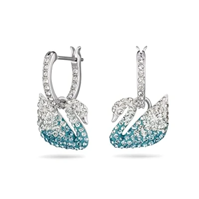 Afbeelding van Swarovski Iconic SWAN HOOP Oorbellen, Dames, Maat: One Size, Multi