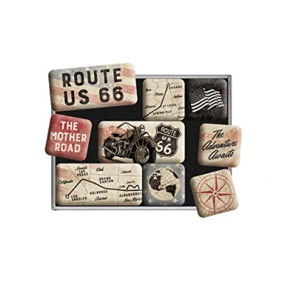 Afbeelding van Magneet Set Route 66 Bike Map