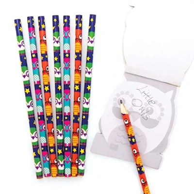 Afbeelding van Baker Ross AX597 potloden, 3 kleine uilen, 12 stuks, perfect voor kinderen, schoolset, huiswerk, schoolwerk, feestzakvulling, geschenken en meer