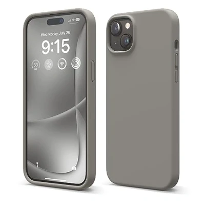 Afbeelding van elago Liquid siliconen hoesje compatibel met iPhone 15 Plus, hoogwaardige kwaliteit, integraal beschermend omhulsel [4 laags schokbestendige structuur], zachte anti kras microvezel voering (Medium